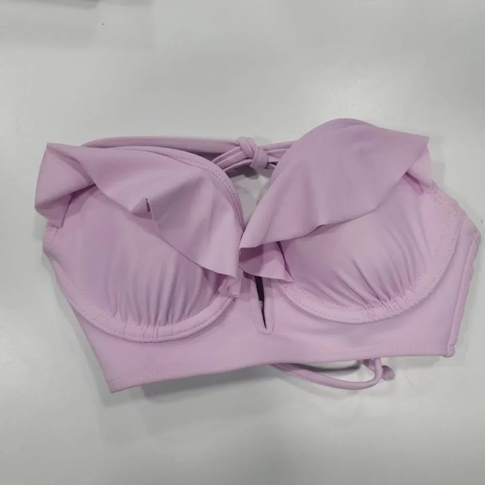 Xhilaration Lilac Ruffle Bikini Top